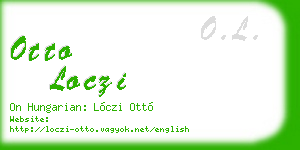 otto loczi business card